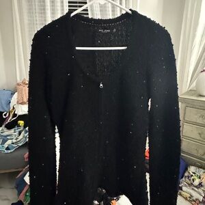Max Jeans Black V-Neck Sweater
